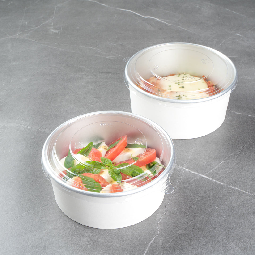 Foil Lux Clear Plastic Take Out Container Lid - Fits 37 and 42 oz - 200 count box