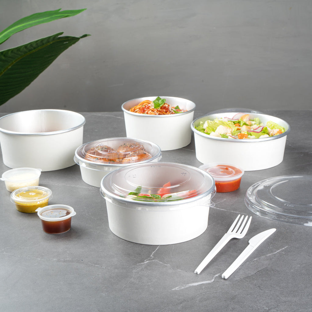 Foil Lux Clear Plastic Take Out Container Lid - Fits 37 and 42 oz - 200 count box