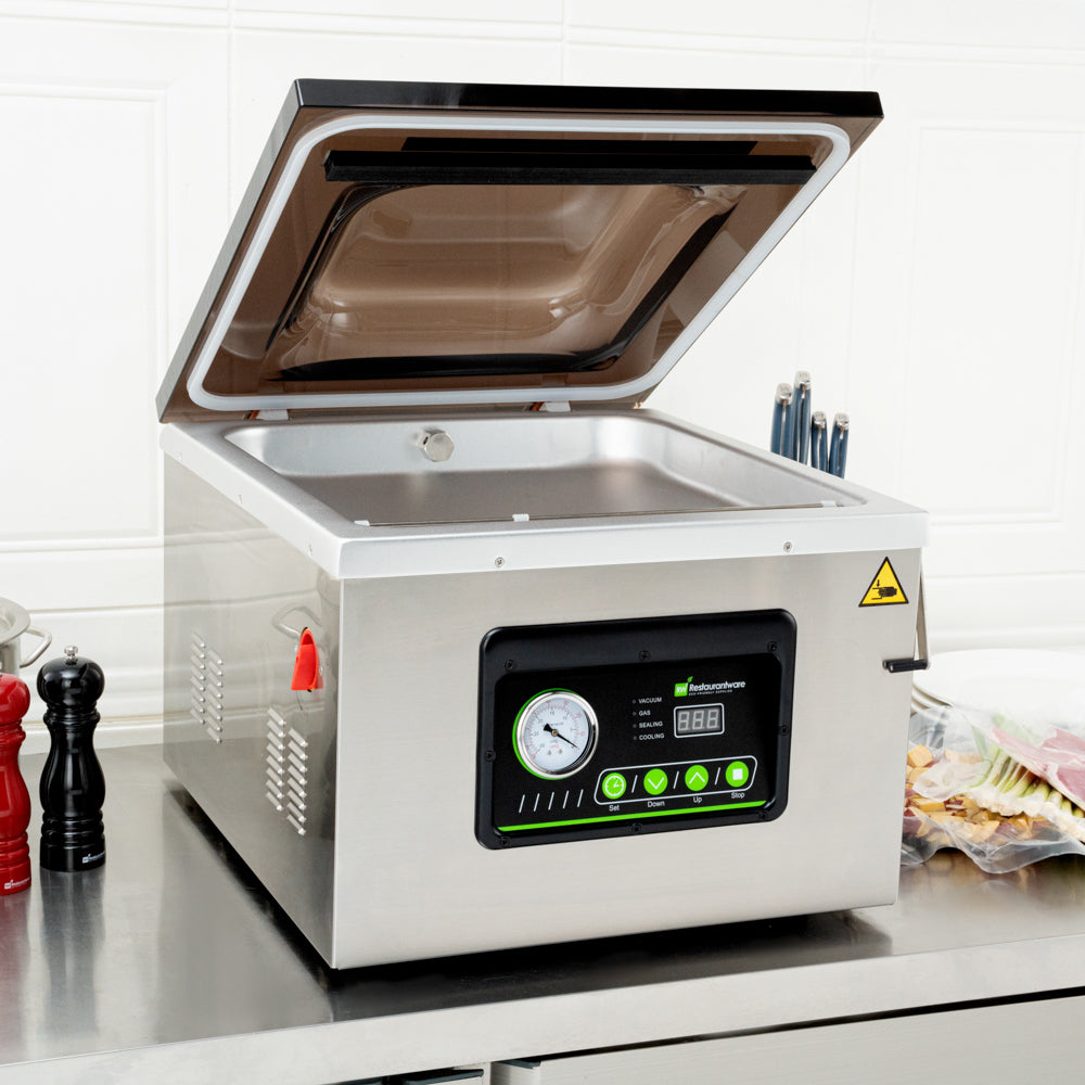 Fresh Hero Stainless Steel Chamber Vacuum Packaging Machine - 16" Seal Bar, Oil Pump - 1 count box