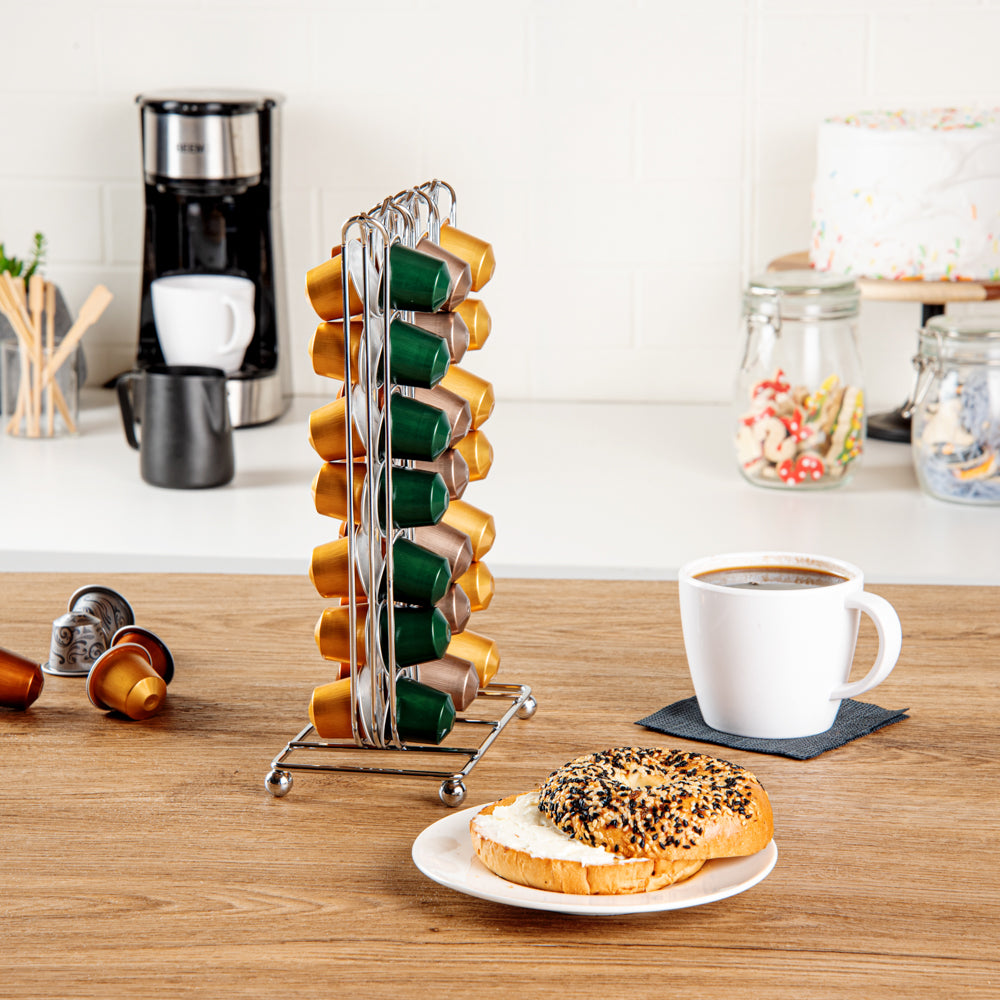 Restpresso Iron Coffee Pod / Capsule Holder - Holds 42 Nespresso Capsules - 6 1/2" x 3 3/4" x 10 1/2" - 1 count box