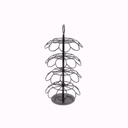 Restpresso Iron Coffee Pod / Capsule Holder - Revolving, Holds 36 K-Cups - 7 3/4" x 7 3/4" x 13 3/4" - 1 count box