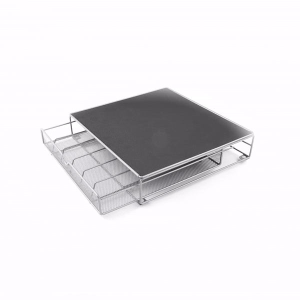 Restpresso Iron Coffee Pod / Capsule Storage Drawer - Holds 36 K-Cups - 13" x 12 1/4" x 3" - 1 count box