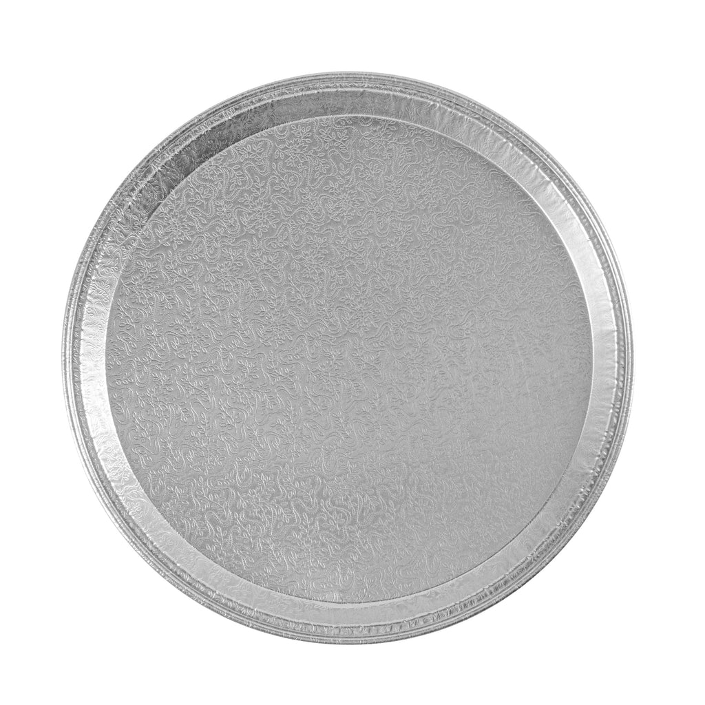Foil Lux Round Aluminum Catering Tray - 12" - 10 count box