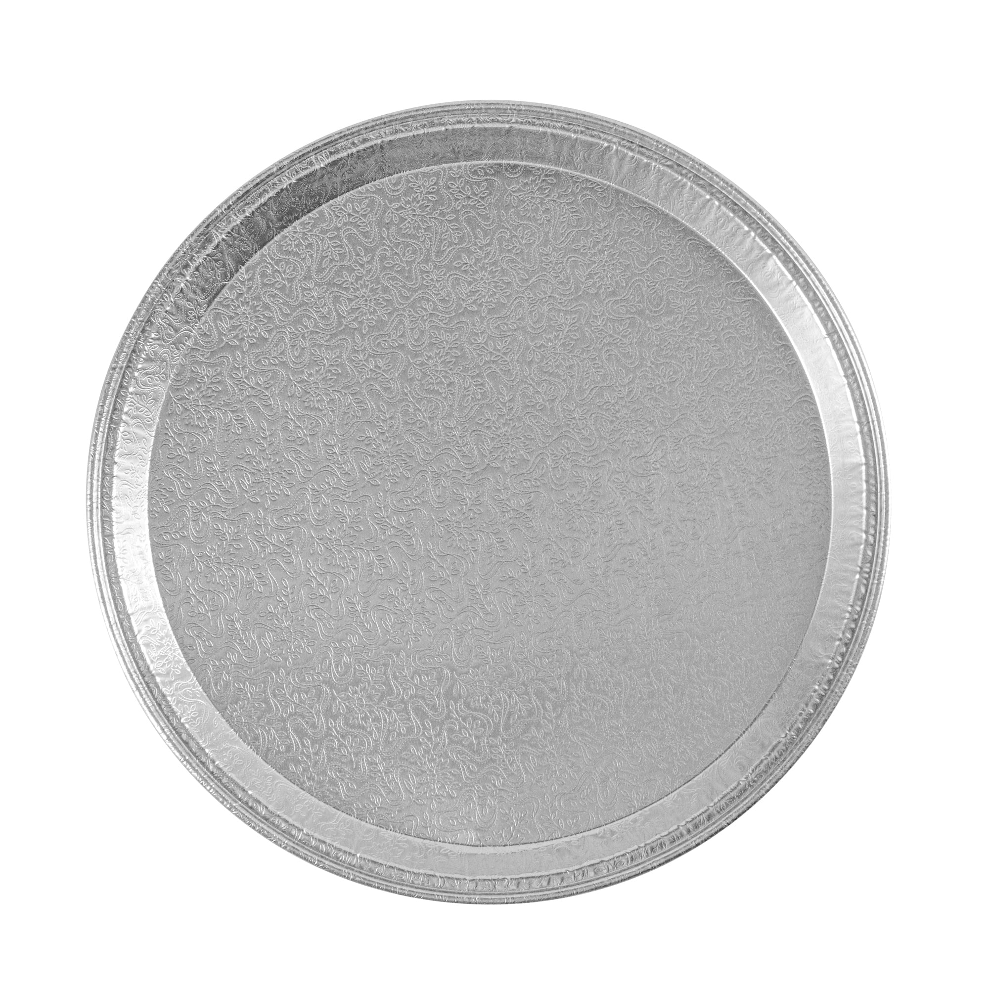 Foil Lux Round Aluminum Catering Tray - 12" - 10 count box