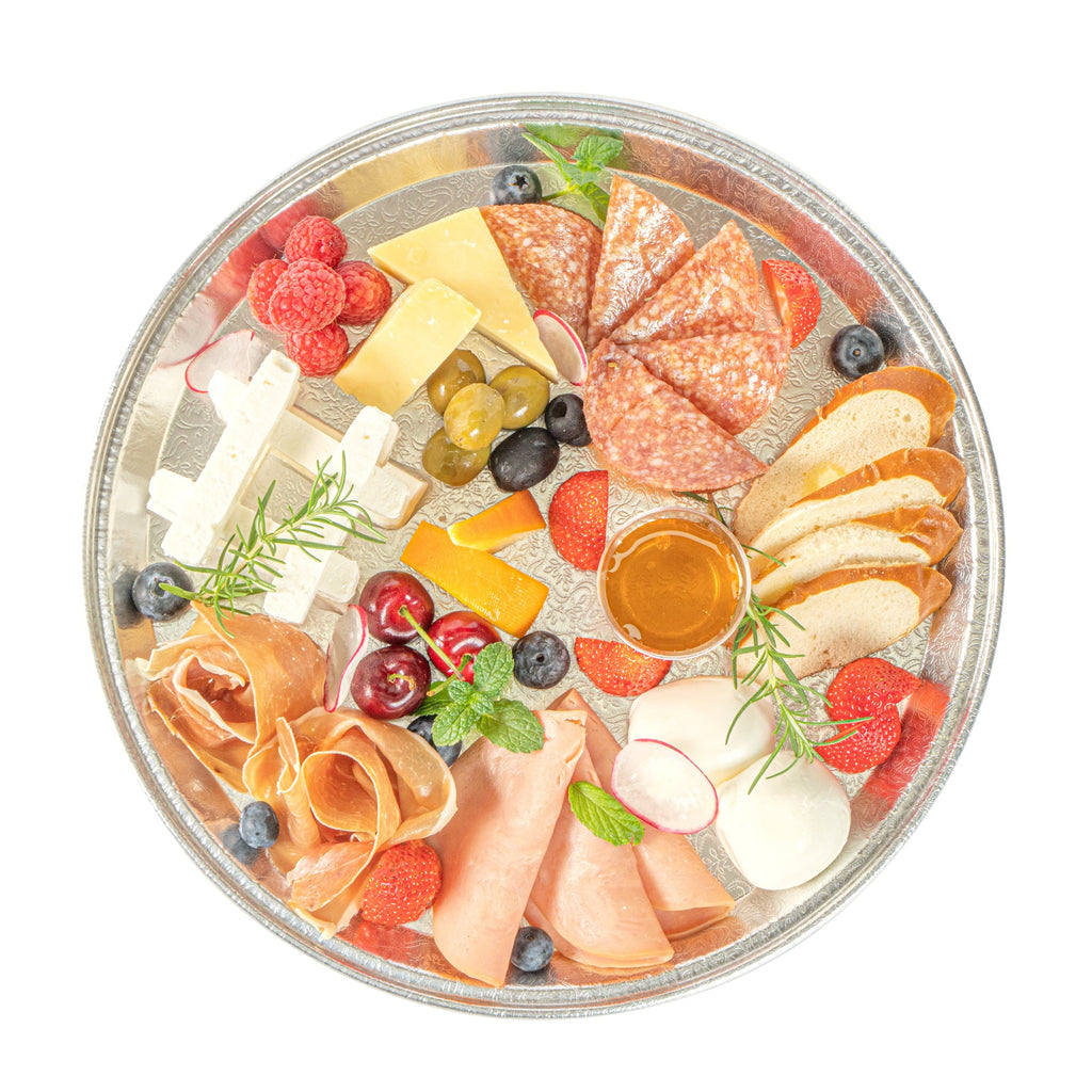 Foil Lux Round Aluminum Catering Tray - 12" - 10 count box