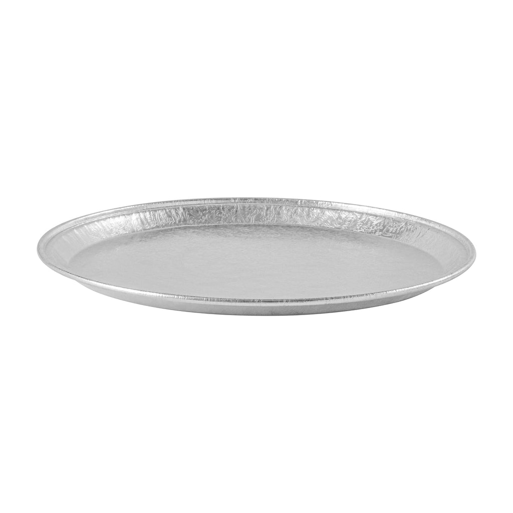 Foil Lux Round Aluminum Catering Tray - 12" - 10 count box