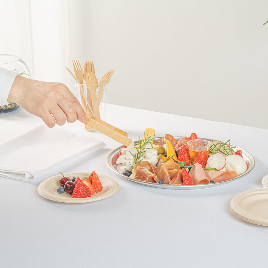 Foil Lux Round Aluminum Catering Tray - 12" - 10 count box