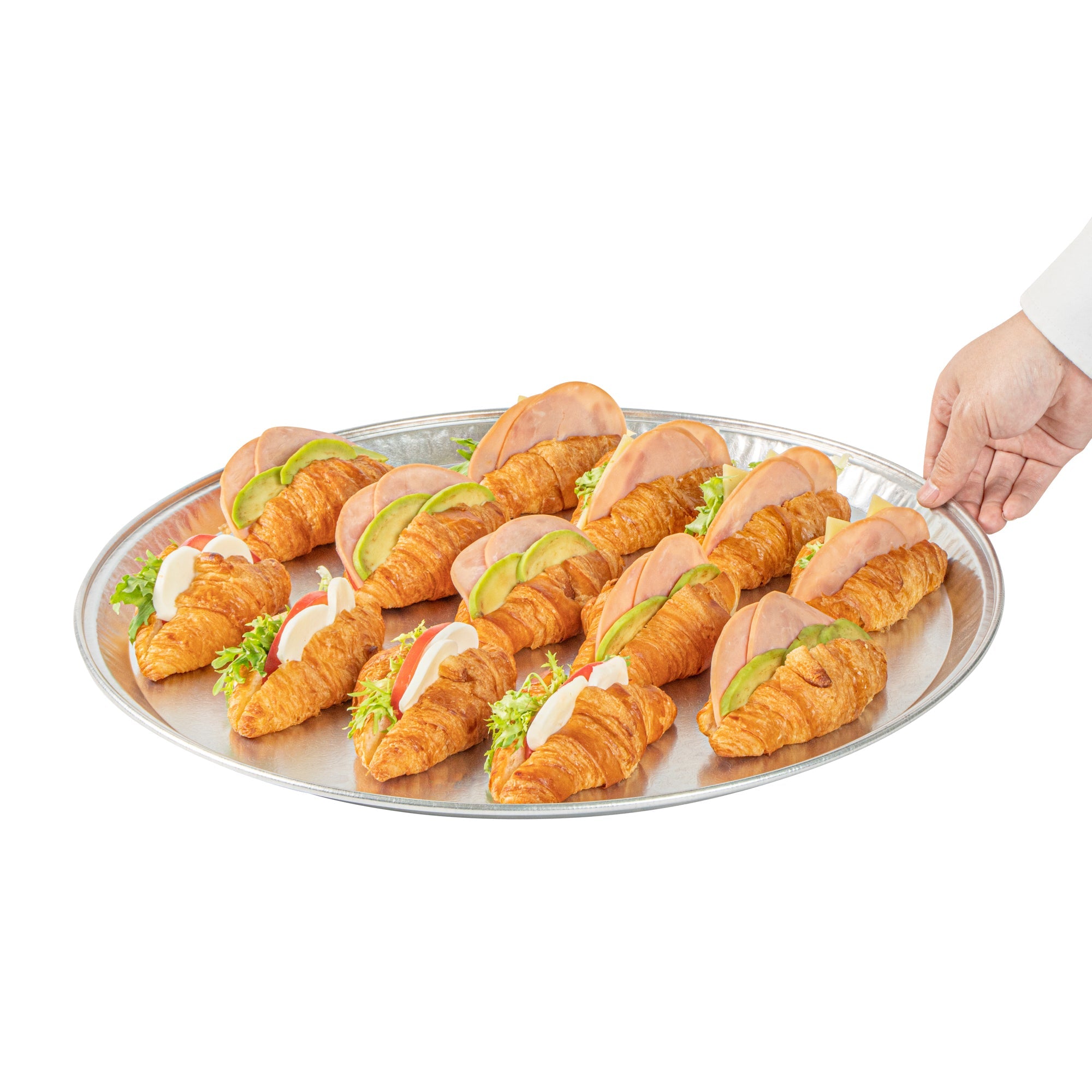 Foil Lux Round Aluminum Catering Tray - 18" - 10 count box