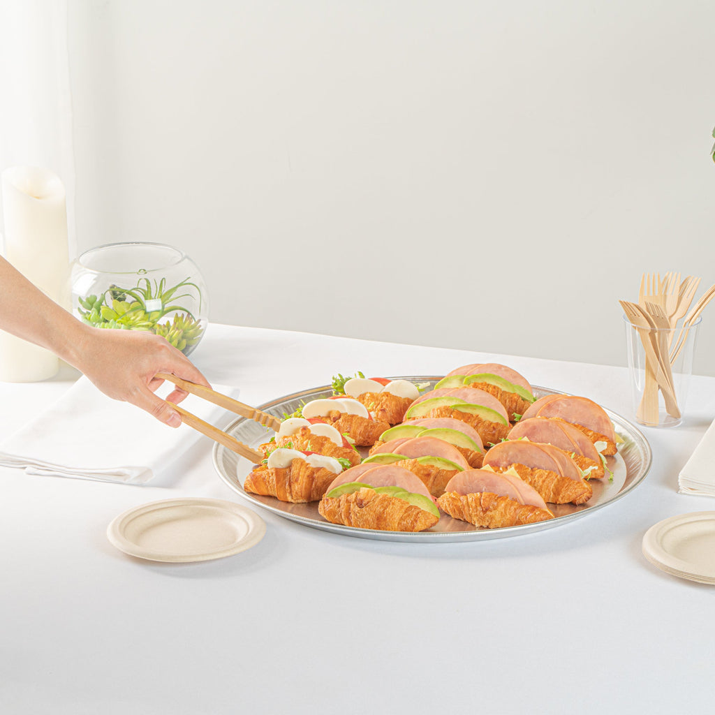 Foil Lux Round Aluminum Catering Tray - 18" - 10 count box
