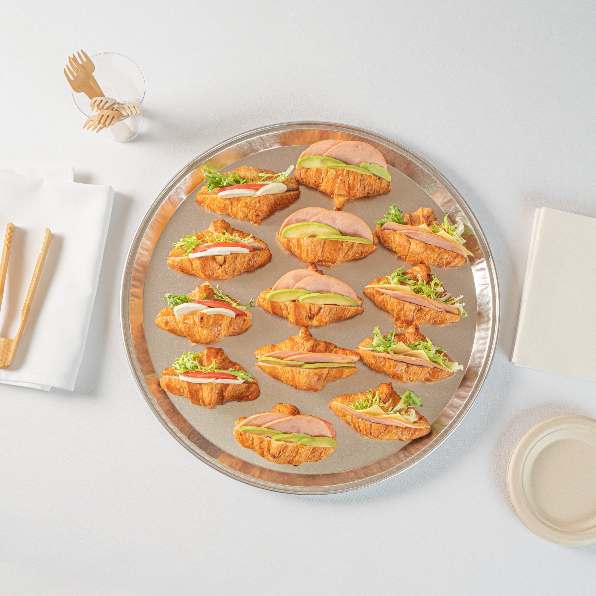 Foil Lux Round Aluminum Catering Tray - 18" - 10 count box