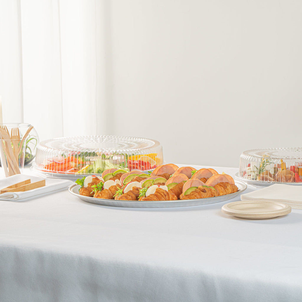 Foil Lux Round Aluminum Catering Tray - 18" - 20 count box