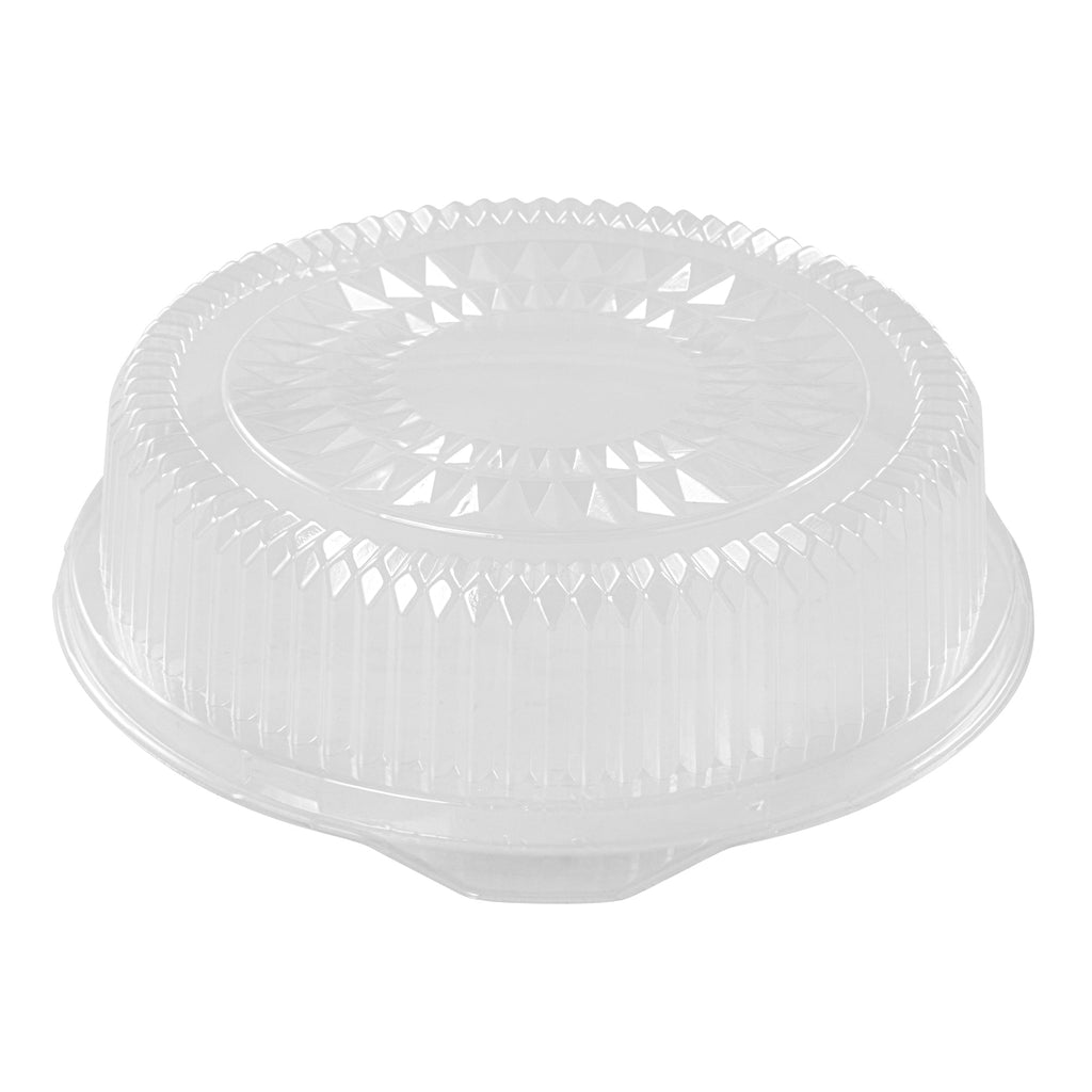 Foil Lux Round Clear Plastic Dome Lid - Fits 12" Catering Tray - 10 count box