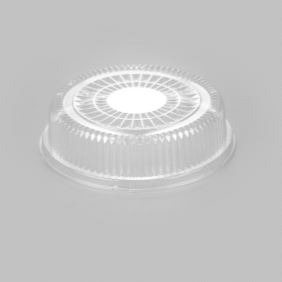 Foil Lux Round Clear Plastic Dome Lid - Fits 12" Catering Tray - 10 count box
