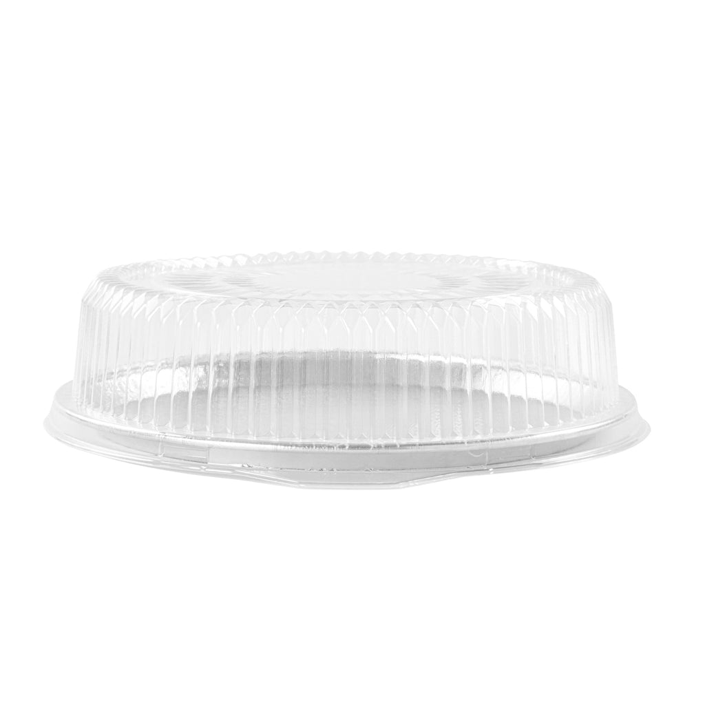 Foil Lux Round Clear Plastic Dome Lid - Fits 12" Catering Tray - 50 count box