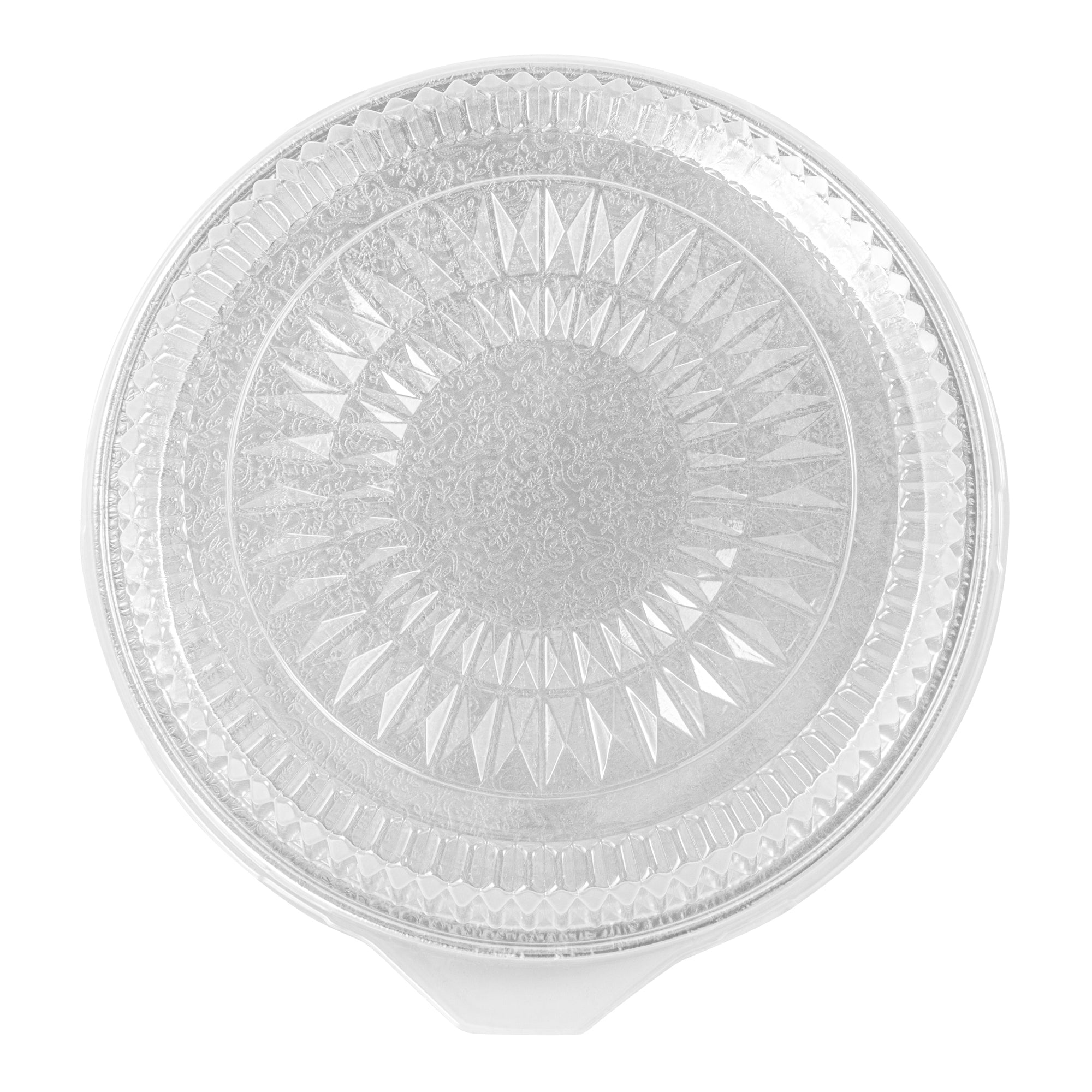Foil Lux Round Clear Plastic Dome Lid - Fits 12" Catering Tray - 50 count box