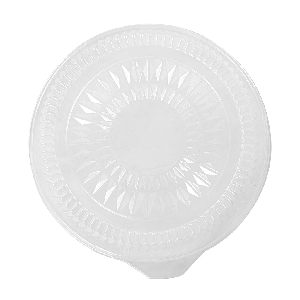 Foil Lux Round Clear Plastic Dome Lid - Fits 12" Catering Tray - 50 count box