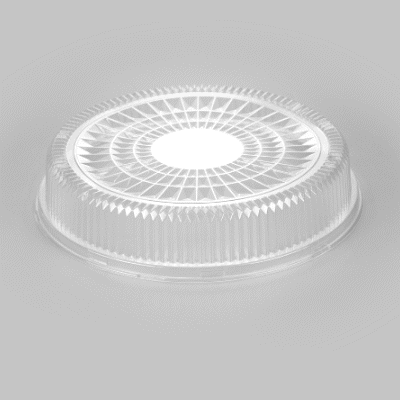 Foil Lux Round Clear Plastic Dome Lid - Fits 16" Catering Tray - 10 count box