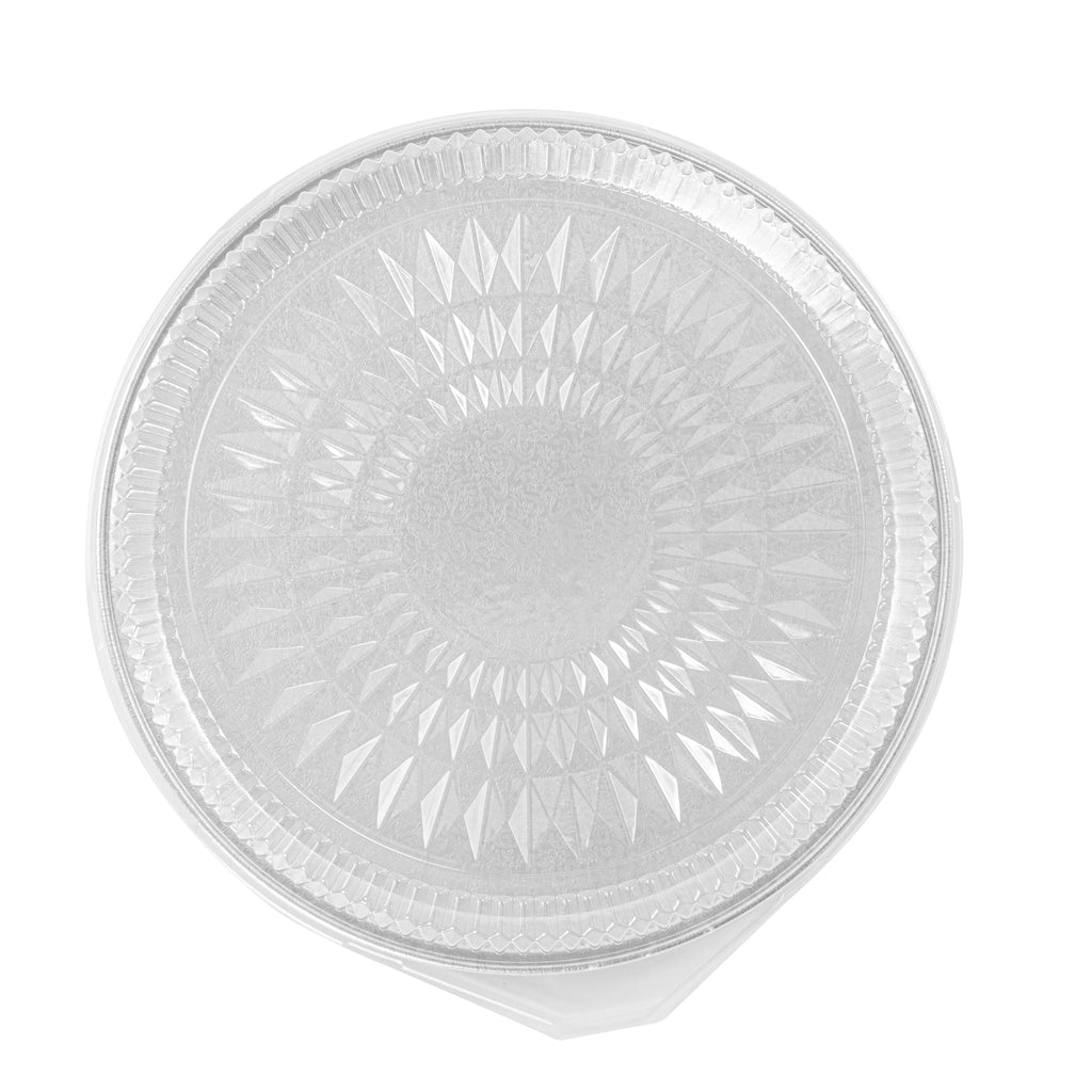 Foil Lux Round Clear Plastic Dome Lid - Fits 16" Catering Tray - 20 count box