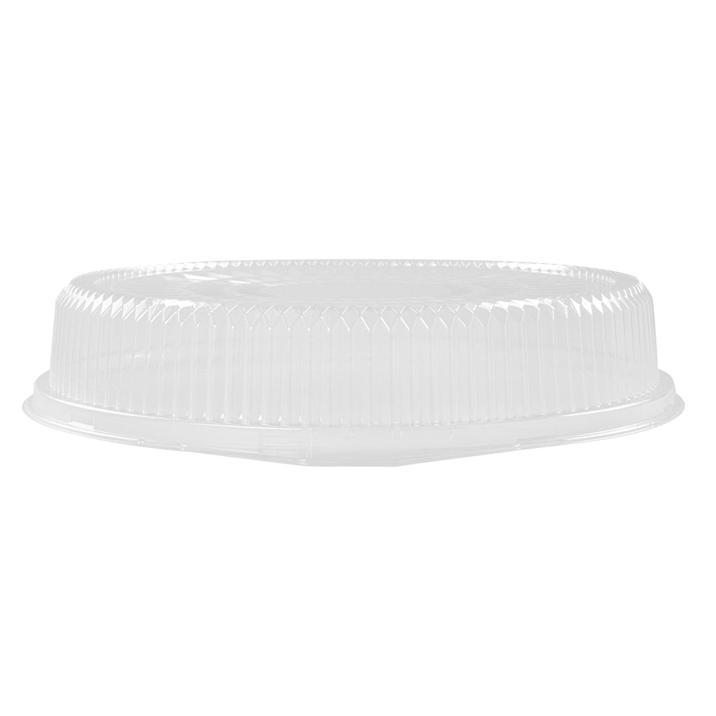 Foil Lux Round Clear Plastic Dome Lid - Fits 18" Catering Tray - 10 count box