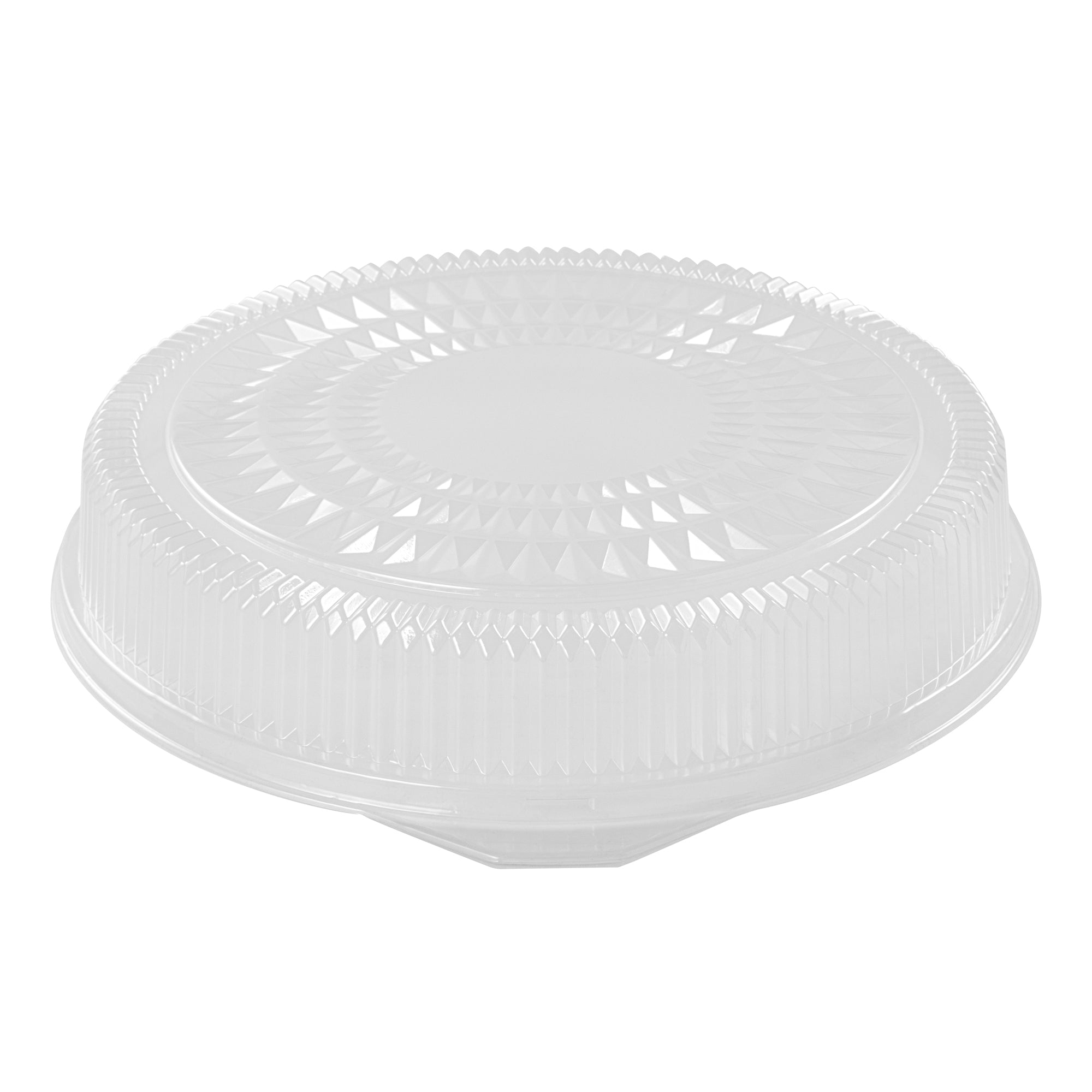 Foil Lux Round Clear Plastic Dome Lid - Fits 18" Catering Tray - 10 count box