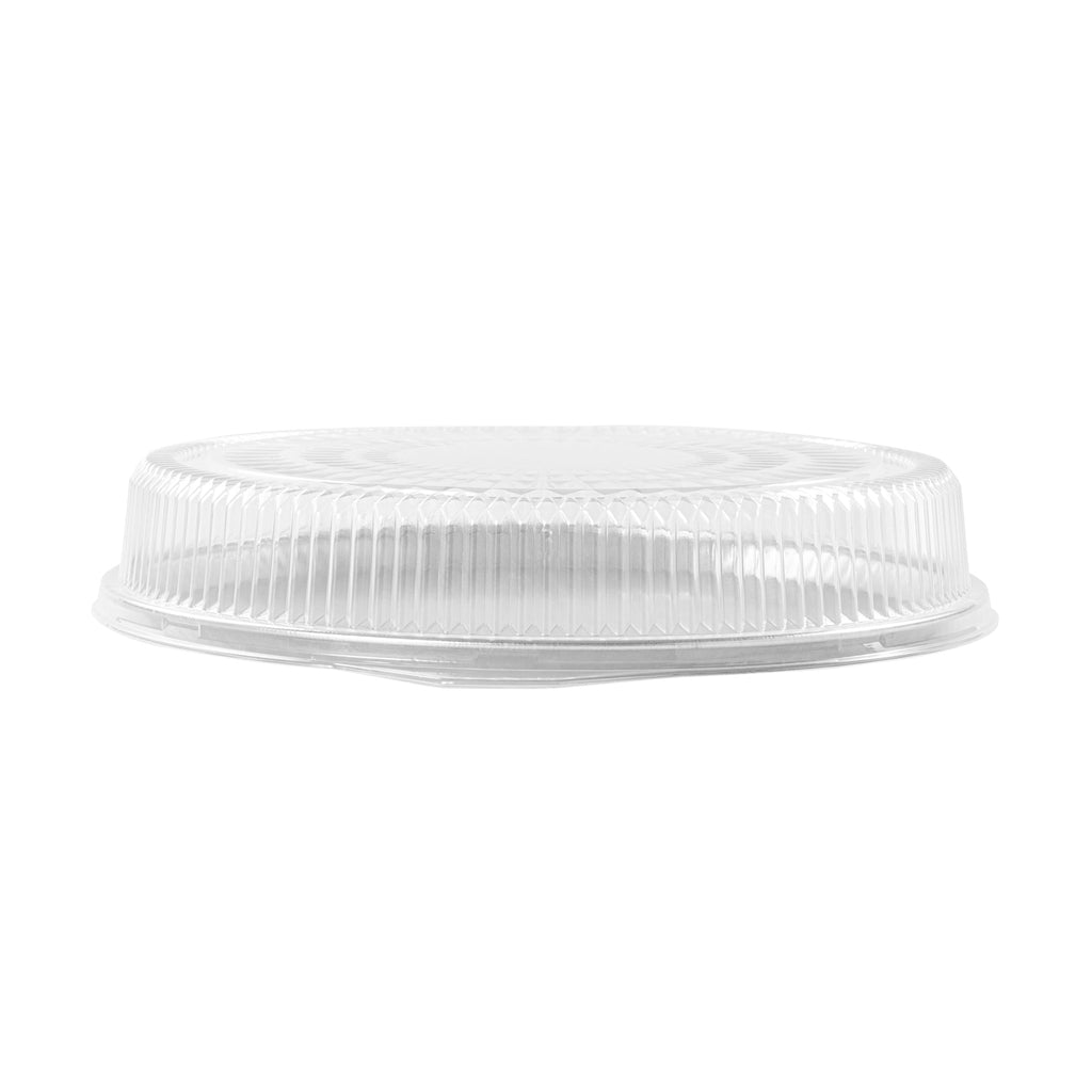 Foil Lux Round Clear Plastic Dome Lid - Fits 18" Catering Tray - 10 count box