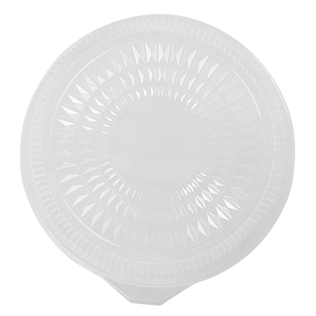 Foil Lux Round Clear Plastic Dome Lid - Fits 18" Catering Tray - 10 count box