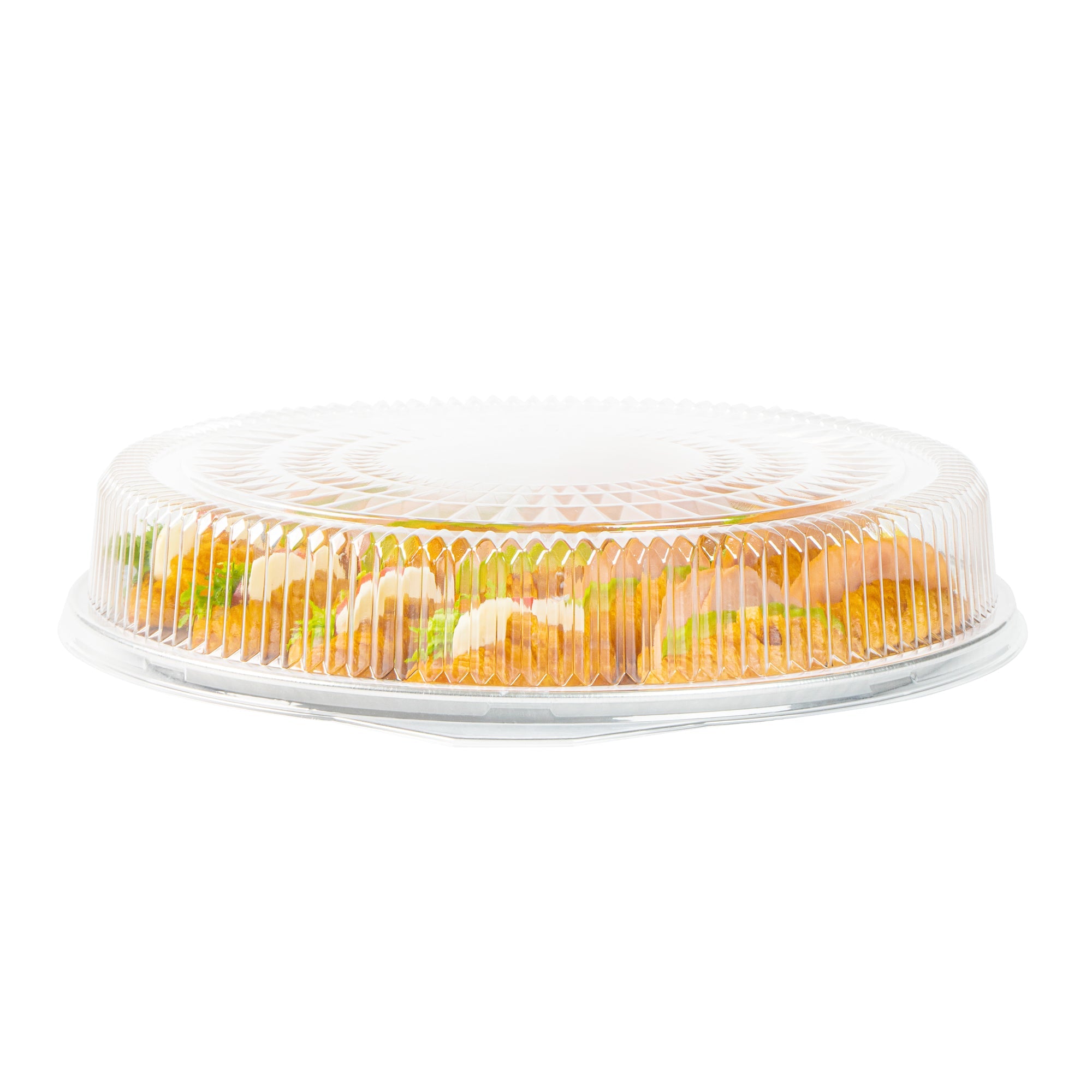 Foil Lux Round Clear Plastic Dome Lid - Fits 18" Catering Tray - 20 count box