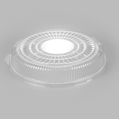 Foil Lux Round Clear Plastic Dome Lid - Fits 18" Catering Tray - 20 count box