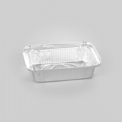 Foil Lux 1 1/2 lb Oblong Aluminum Container - 7 1/4" x 5 1/4" x 1 3/4" - 100 count box