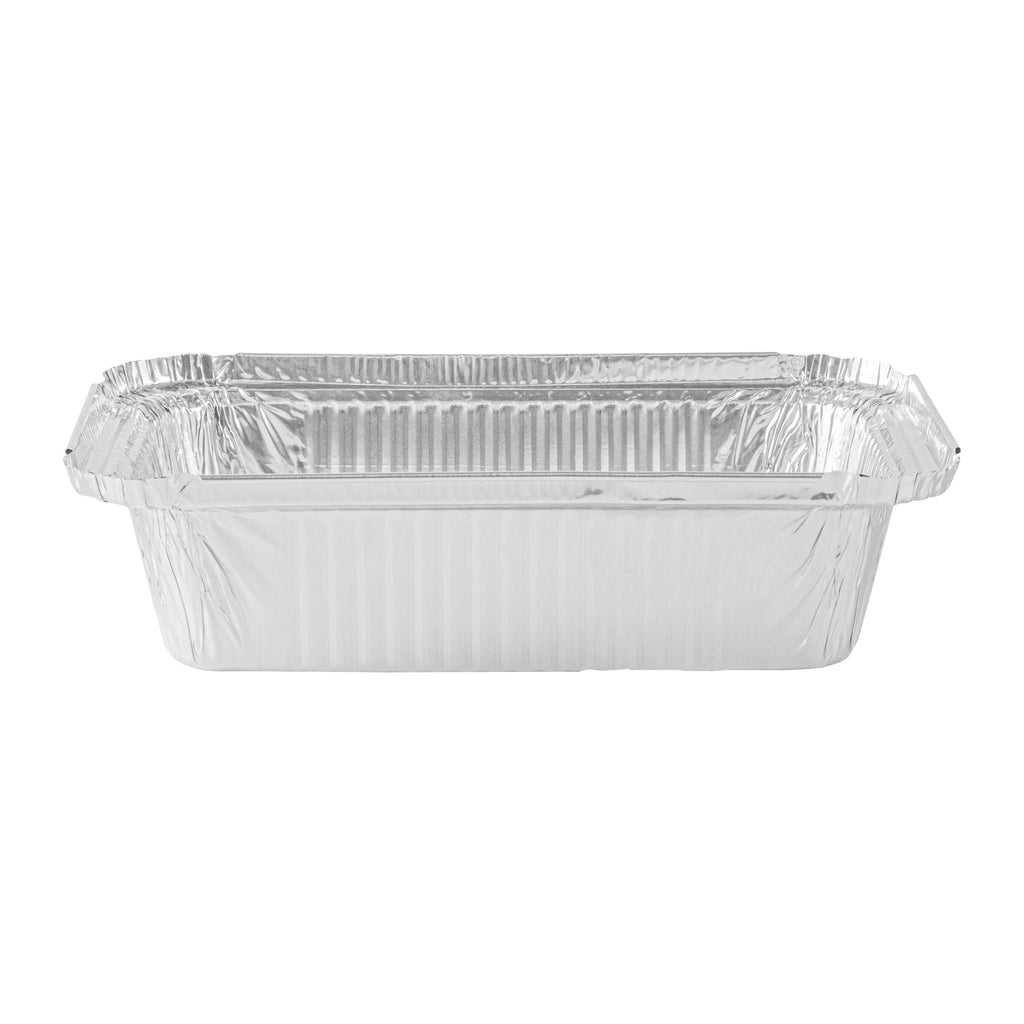 Foil Lux 1 1/2 lb Oblong Aluminum Container - 7 1/4" x 5 1/4" x 1 3/4" - 100 count box
