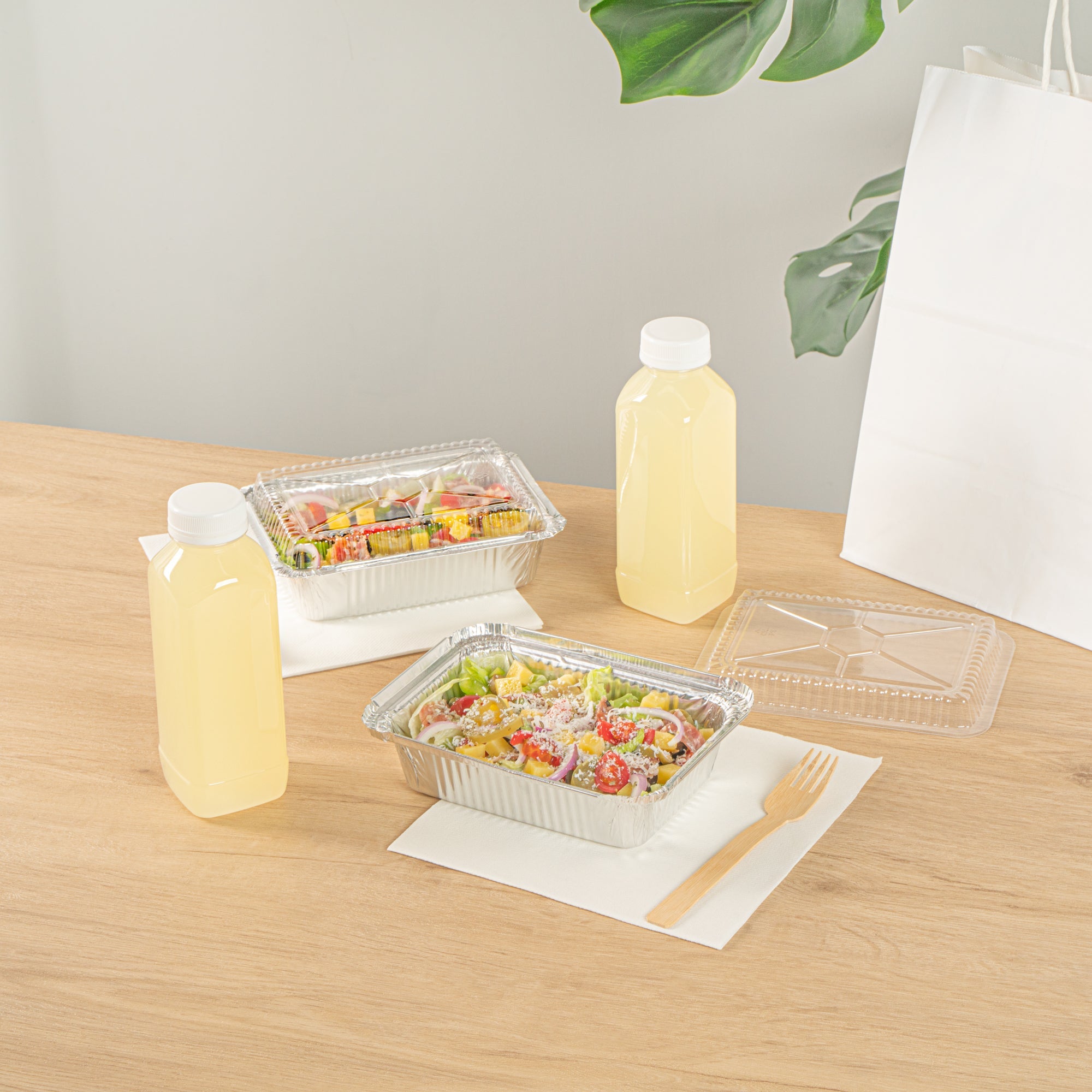 Foil Lux 1 1/2 lb Oblong Aluminum Container - 7 1/4" x 5 1/4" x 1 3/4" - 100 count box