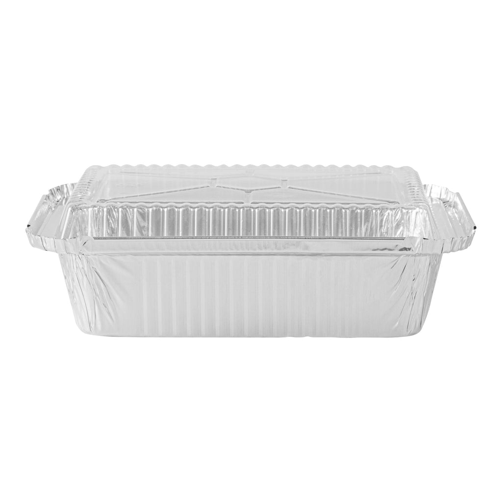 Foil Lux Oblong Clear Plastic Lid - Fits 1 1/2 lb Container - 100 count box