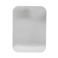Foil Lux Oblong White Foil-Laminated Board Lid - Fits 1 1/2 lb Container - 100 count box