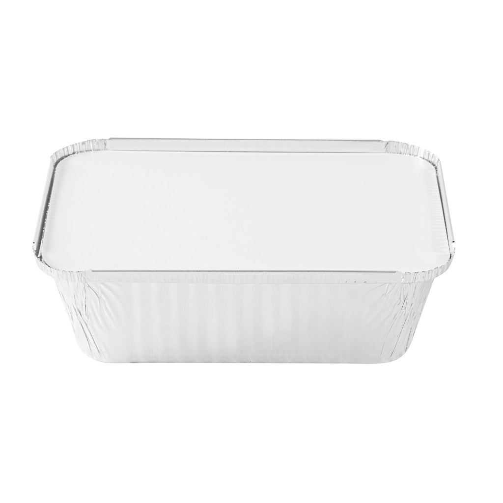 Foil Lux 5 lb Oblong Aluminum Container - 10" x 7" x 2 3/4" - 100 count box
