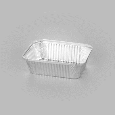Foil Lux 5 lb Oblong Aluminum Container - 10" x 7" x 2 3/4" - 100 count box
