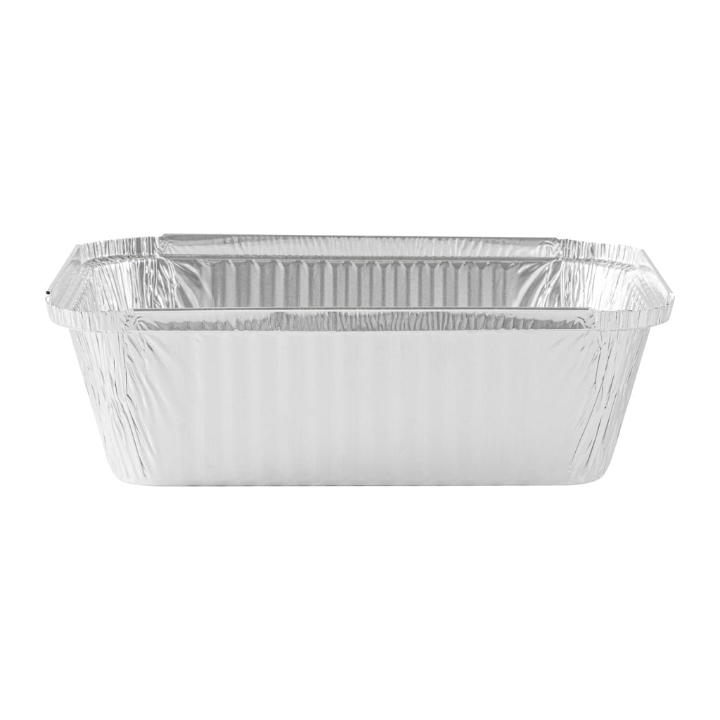 Foil Lux 5 lb Oblong Aluminum Container - 10" x 7" x 2 3/4" - 100 count box