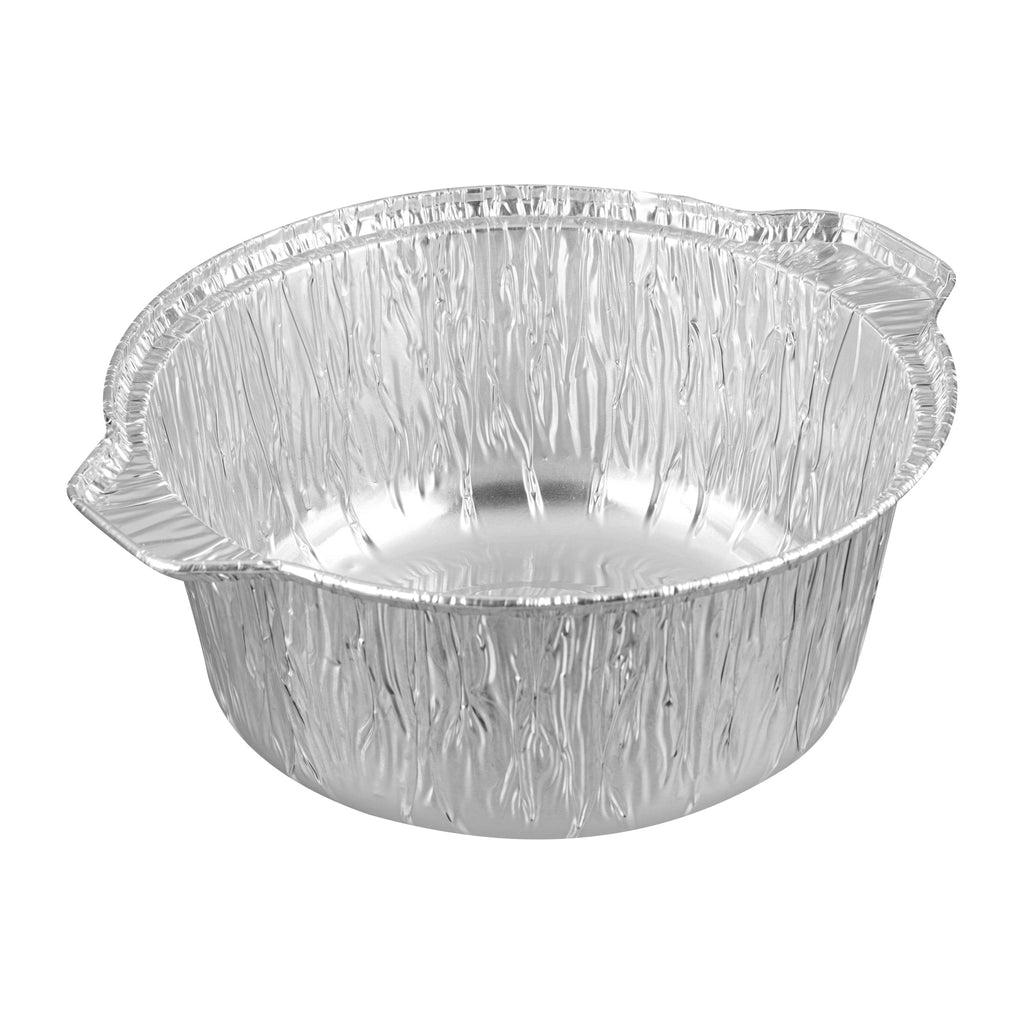 Foil Lux 60 oz Aluminum Foil Pot - with Lid - 9 3/4" x 8 3/4" x 3 3/4" - 10 count box