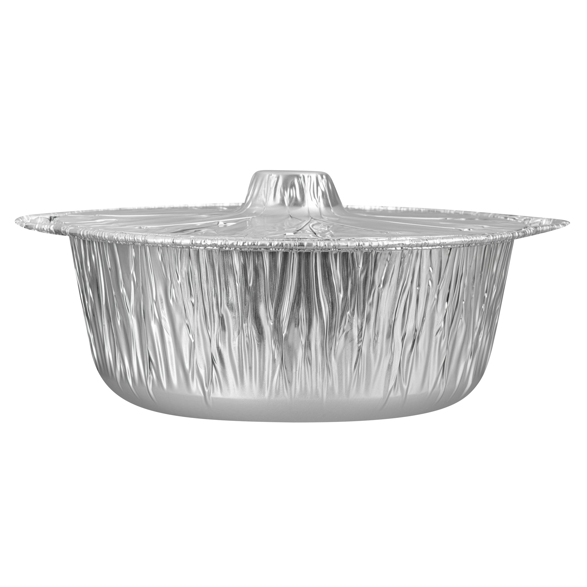 Foil Lux 6 qt Aluminum Foil Pot - with Lid - 13 1/2" x 12" x 4 3/4" - 10 count box