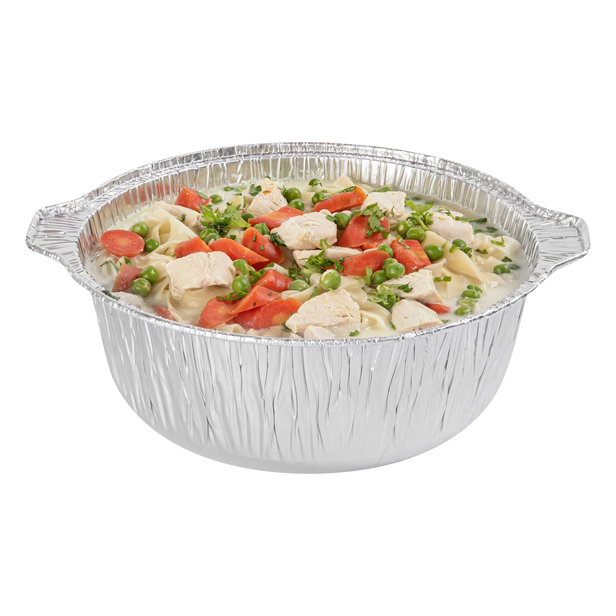 Foil Lux 6 qt Aluminum Foil Pot - with Lid - 13 1/2" x 12" x 4 3/4" - 100 count box