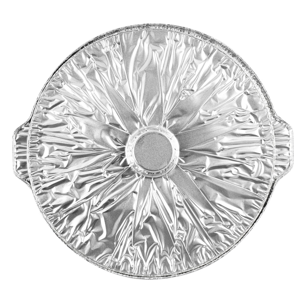 Foil Lux 8 qt Aluminum Foil Pot - with Lid - 15 1/4" x 14" x 4 3/4" - 10 count box
