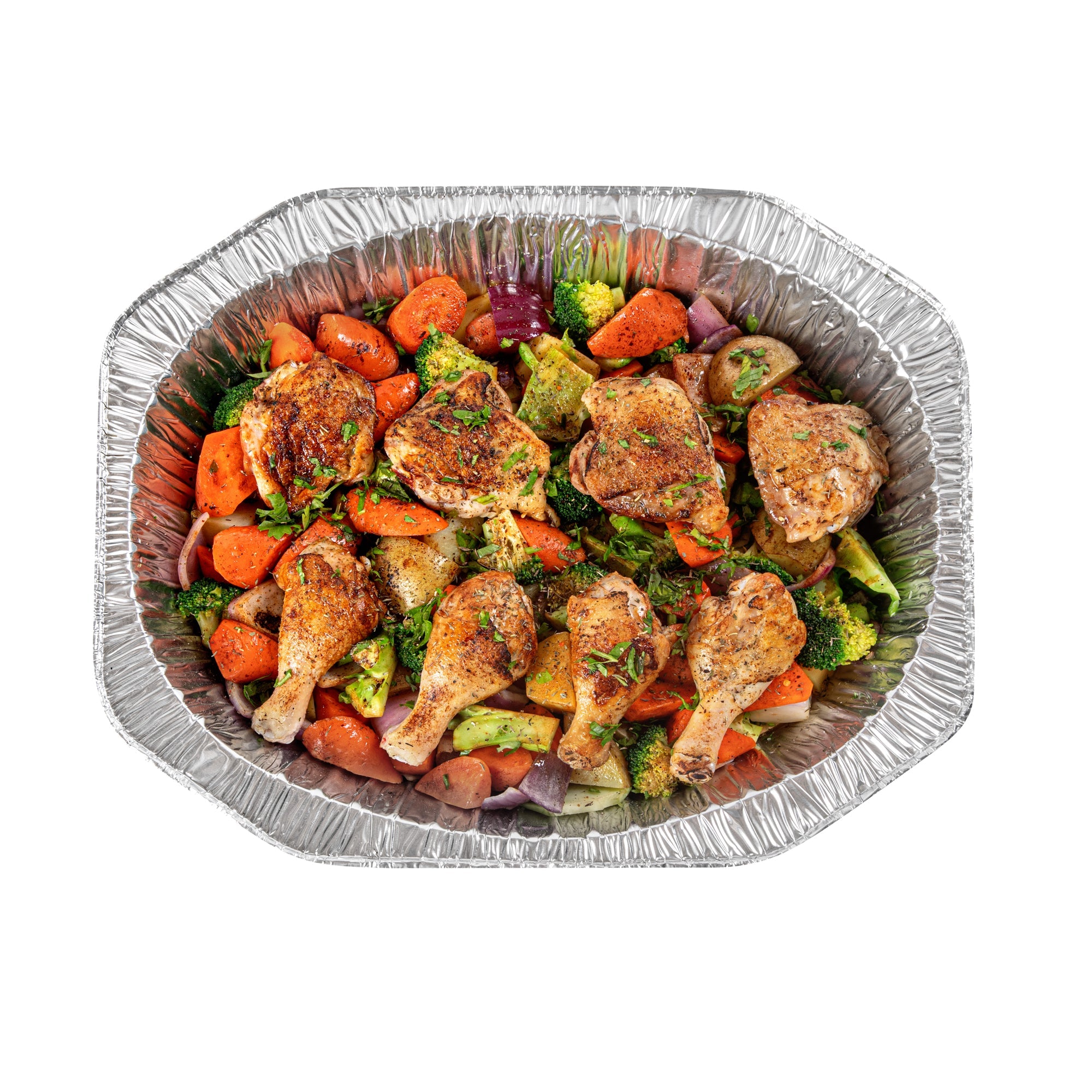 Foil Lux Oval Aluminum Foil Roast Pan - 17 1/2" x 14" x 3 1/4" - 10 count box