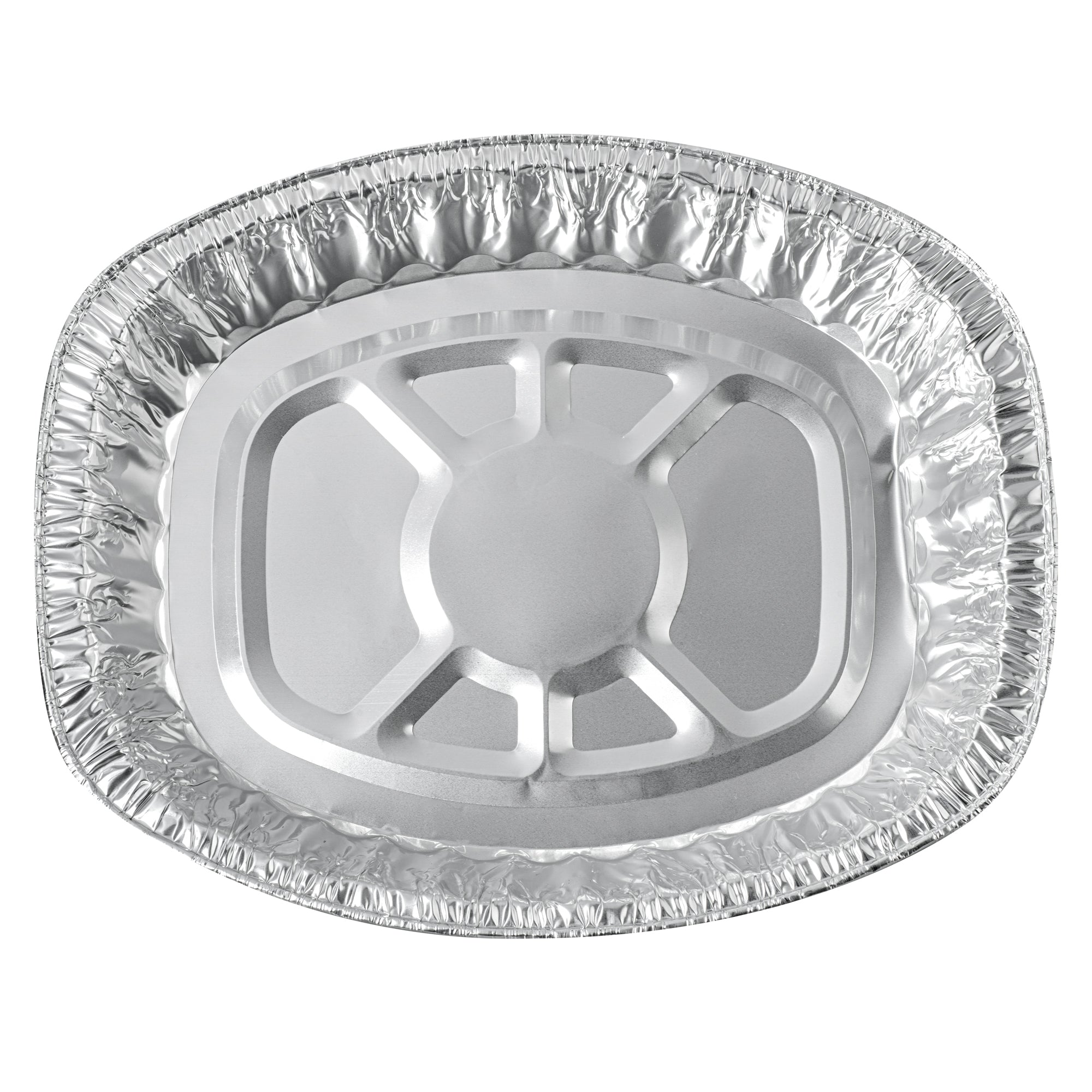 Foil Lux Oval Aluminum Foil Roast Pan - 18" x 14 1/4" x 3 1/4" - 10 count box