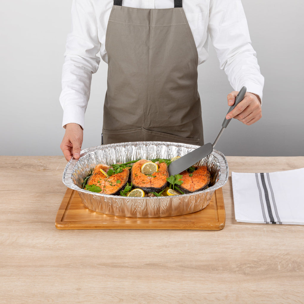 Foil Lux Oval Aluminum Foil Roast Pan - 18" x 14 1/4" x 3 1/4" - 10 count box