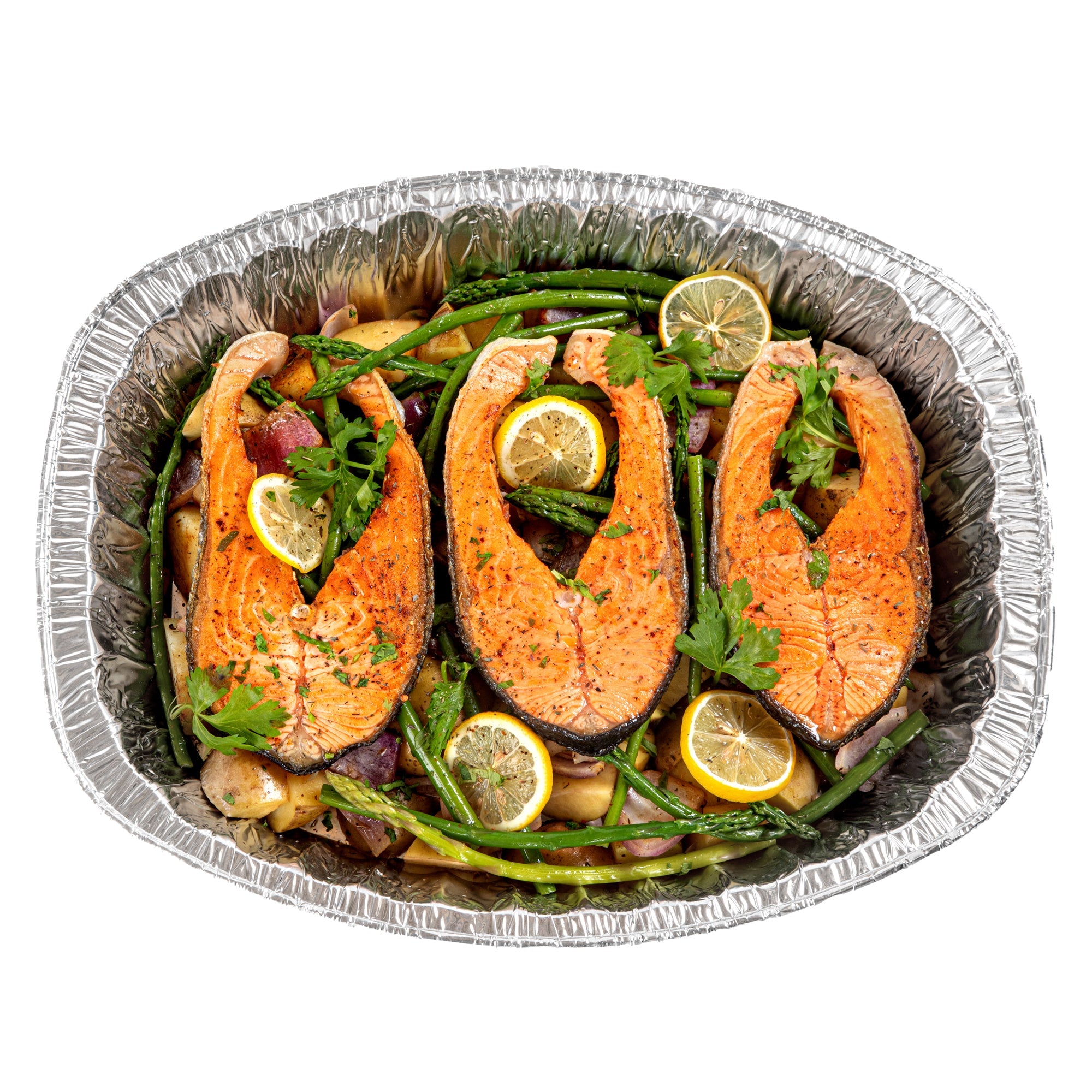 Foil Lux Oval Aluminum Foil Roast Pan - 18" x 14 1/4" x 3 1/4" - 50 count box