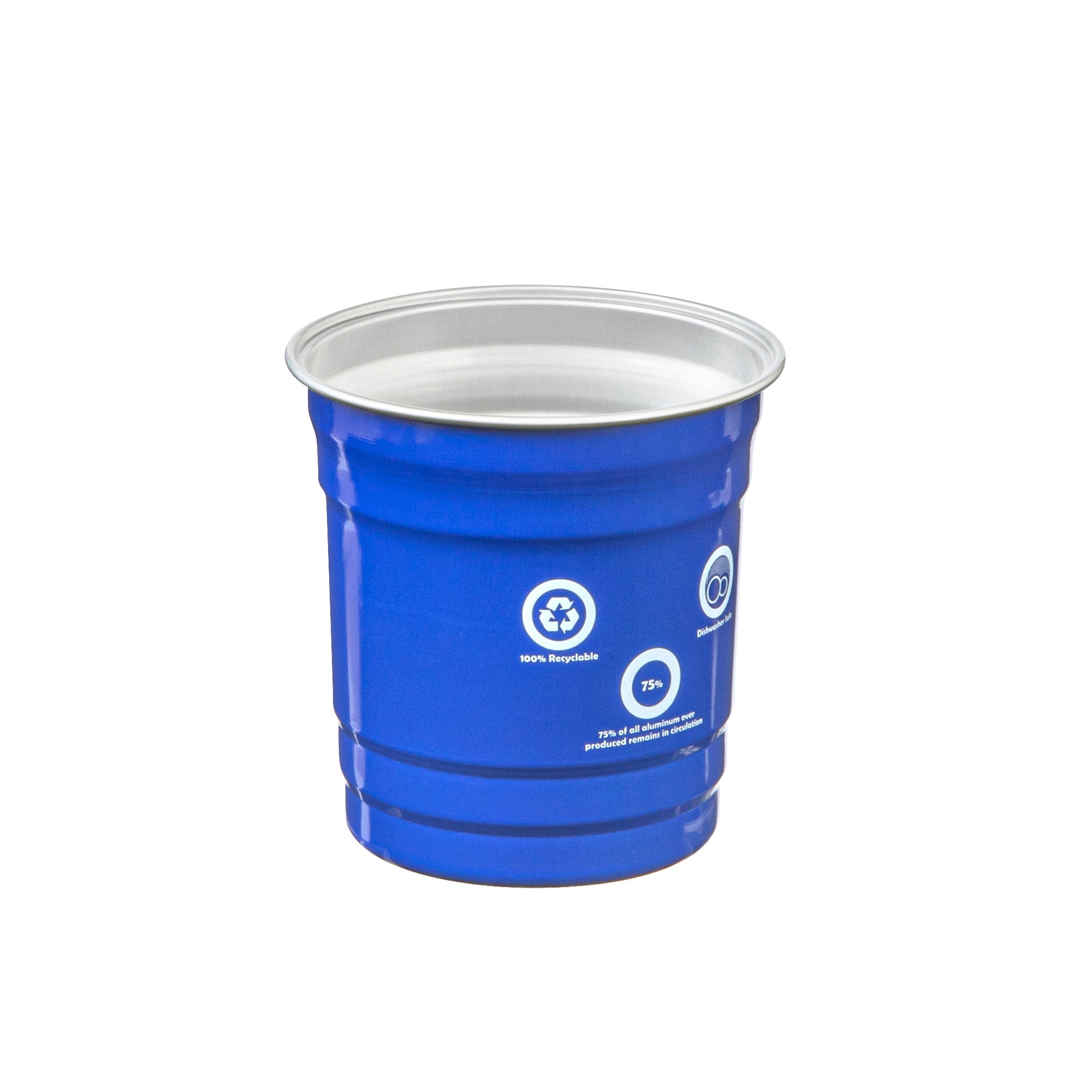 Saving Nature 10 oz Blue Aluminum Drinking Cup - 3 1/2" x 3 1/2" x 3" - 10 count box