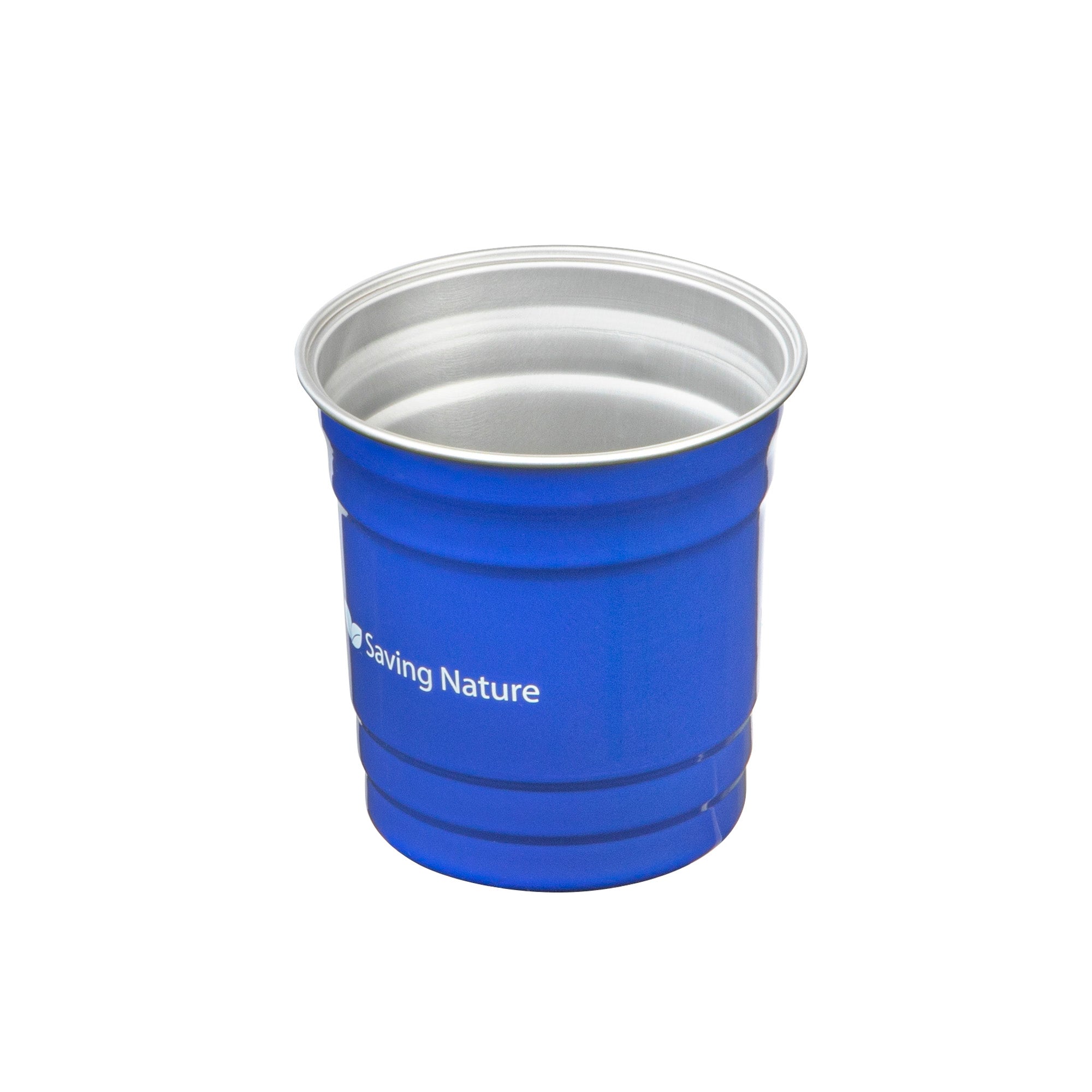 Saving Nature 10 oz Blue Aluminum Drinking Cup - 3 1/2" x 3 1/2" x 3" - 10 count box