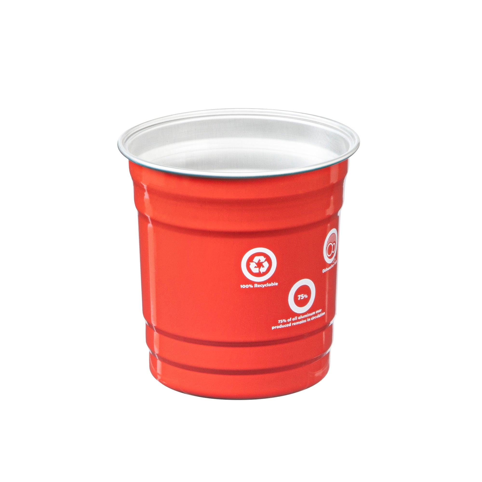 Saving Nature 10 oz Red Aluminum Drinking Cup - 3 1/2" x 3 1/2" x 3" - 10 count box