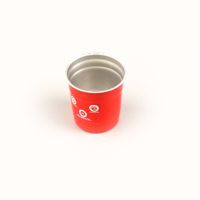 Saving Nature 10 oz Red Aluminum Drinking Cup - 3 1/2" x 3 1/2" x 3" - 100 count box