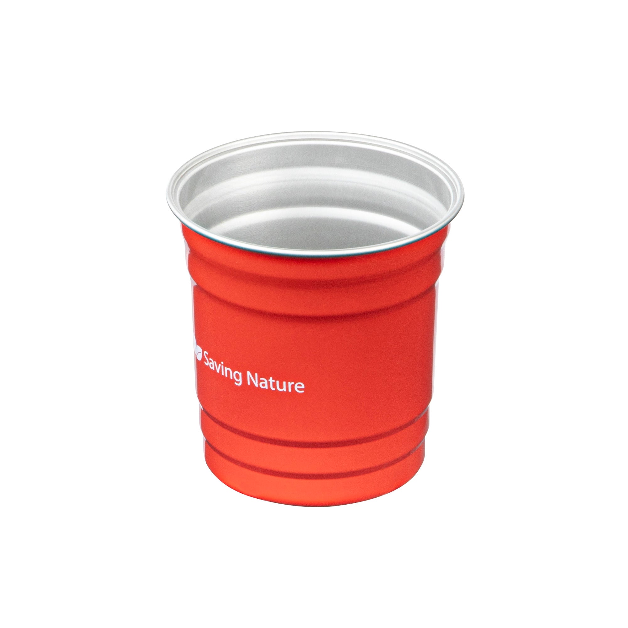 Saving Nature 10 oz Red Aluminum Drinking Cup - 3 1/2" x 3 1/2" x 3" - 100 count box