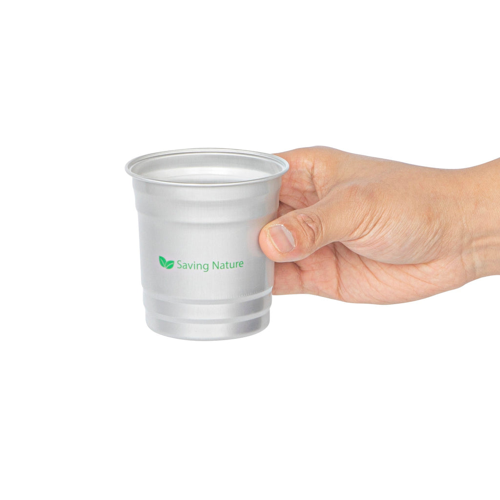Saving Nature 10 oz Aluminum Drinking Cup - 3 1/2" x 3 1/2" x 3" - 10 count box